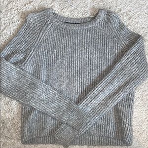 Fluffy Gray Brandy Melville Sweater